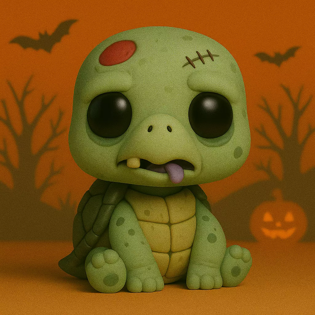 Tortuga Zombie de Halloween POP STL 3D print model