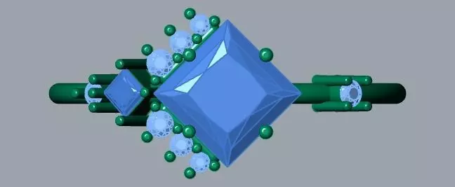 Carre Ring 4x4mm 3D print model_17