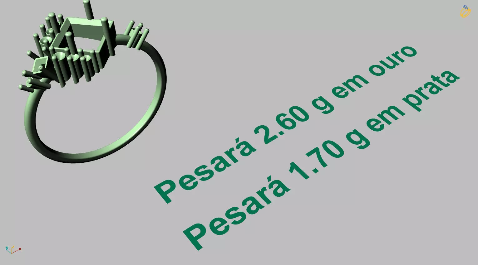 Carre Ring 4x4mm 3D print model_30