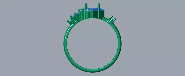 Carre Ring 4x4mm 3D print model_18