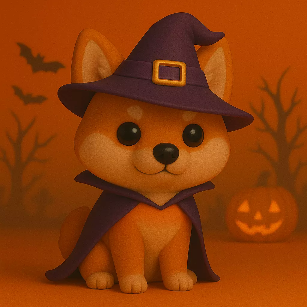 Shiba Inu Hechicero de Halloween POP STL 3D print model