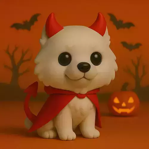 Samoyedo Diablillo de Halloween POP STL