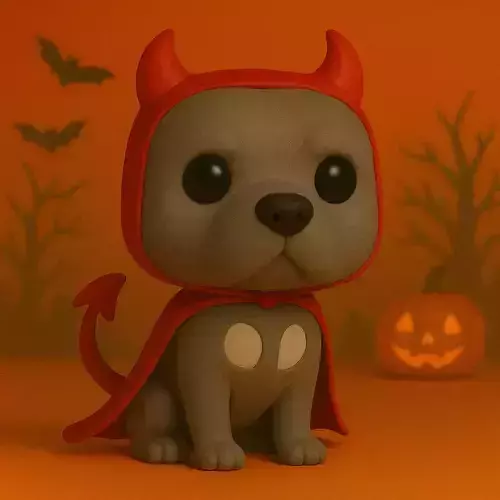 Pit Bull Diablillo de Halloween POP STL