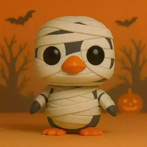 Pinguino Momia de Halloween POP STL