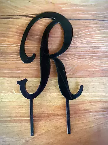 Letter R cake topper 3D print model