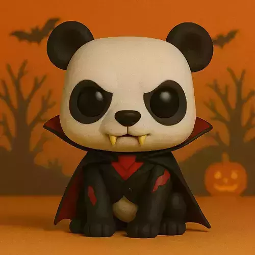 Panda Vampiro de Halloween POP STL