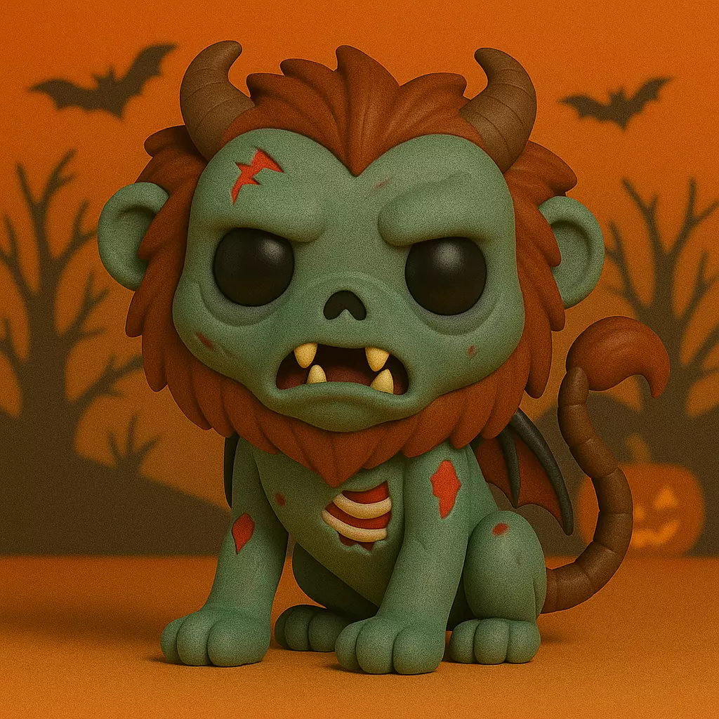 Manticora Zombie de Halloween POP STL 3D print model_0