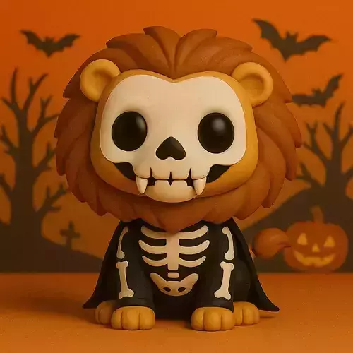 Leon Esqueleto de Halloween POP STL