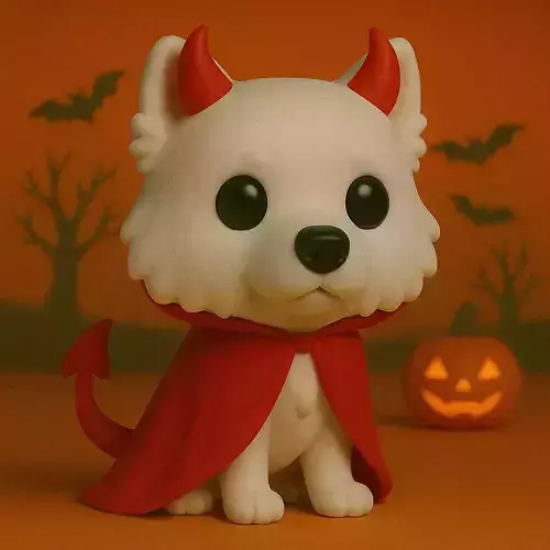 Kuvasz Diablillo de Halloween POP STL