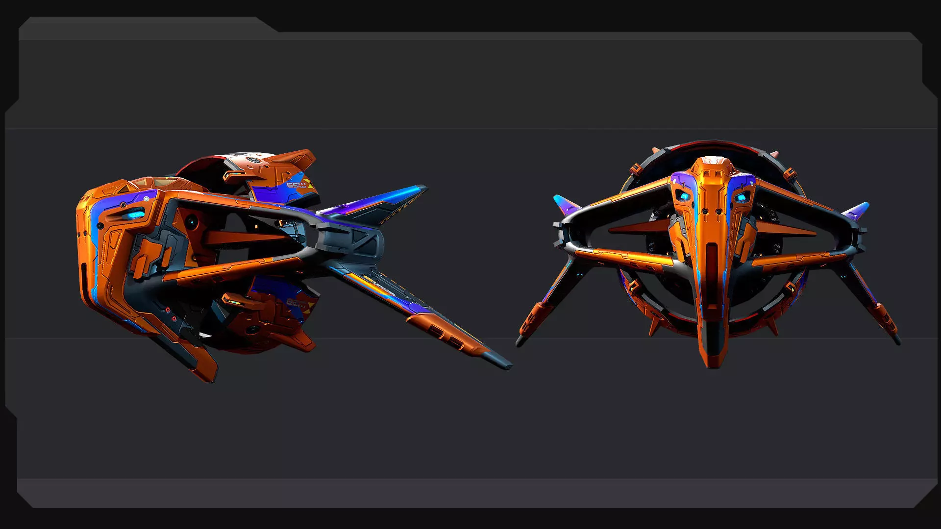 DRAKX - ALIEN Bomber DK6 Low-poly 3D model_5