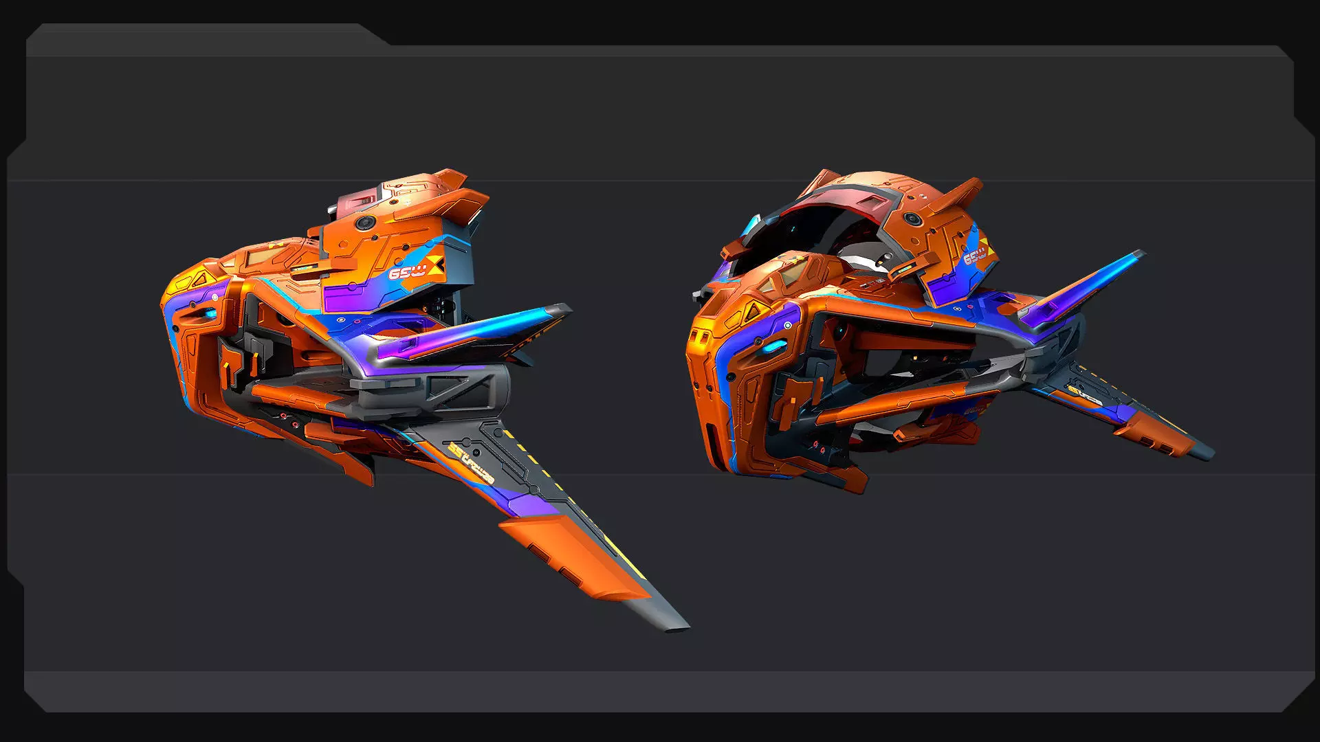 DRAKX - ALIEN Bomber DK6 Low-poly 3D model_2