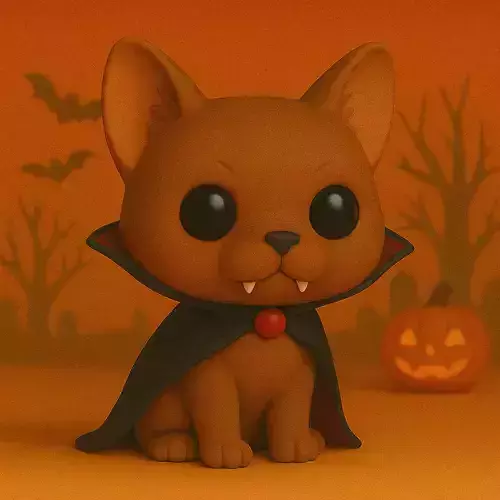 Gato Manx Vampiro de Halloween POP STL