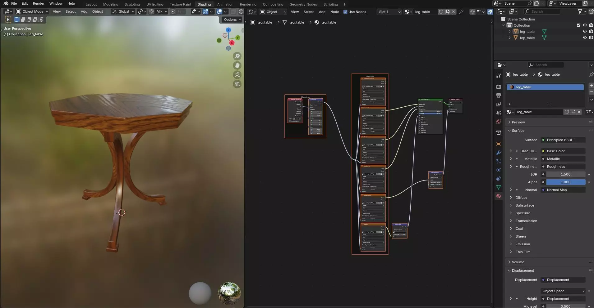 Octagon Table CG106 3D model_11