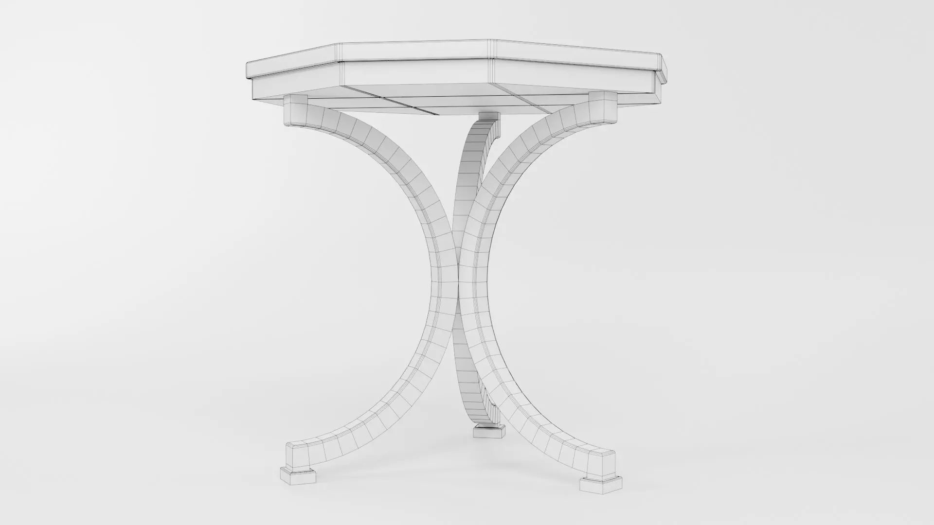 Octagon Table CG106 3D model_5