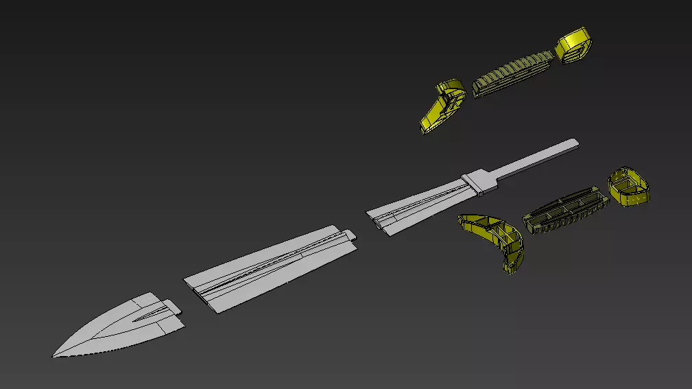 Spada greca Xiphos 3D print model_2