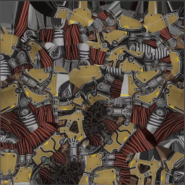 Sci-fi robot character with 4 color options Low-poly 3D model_42