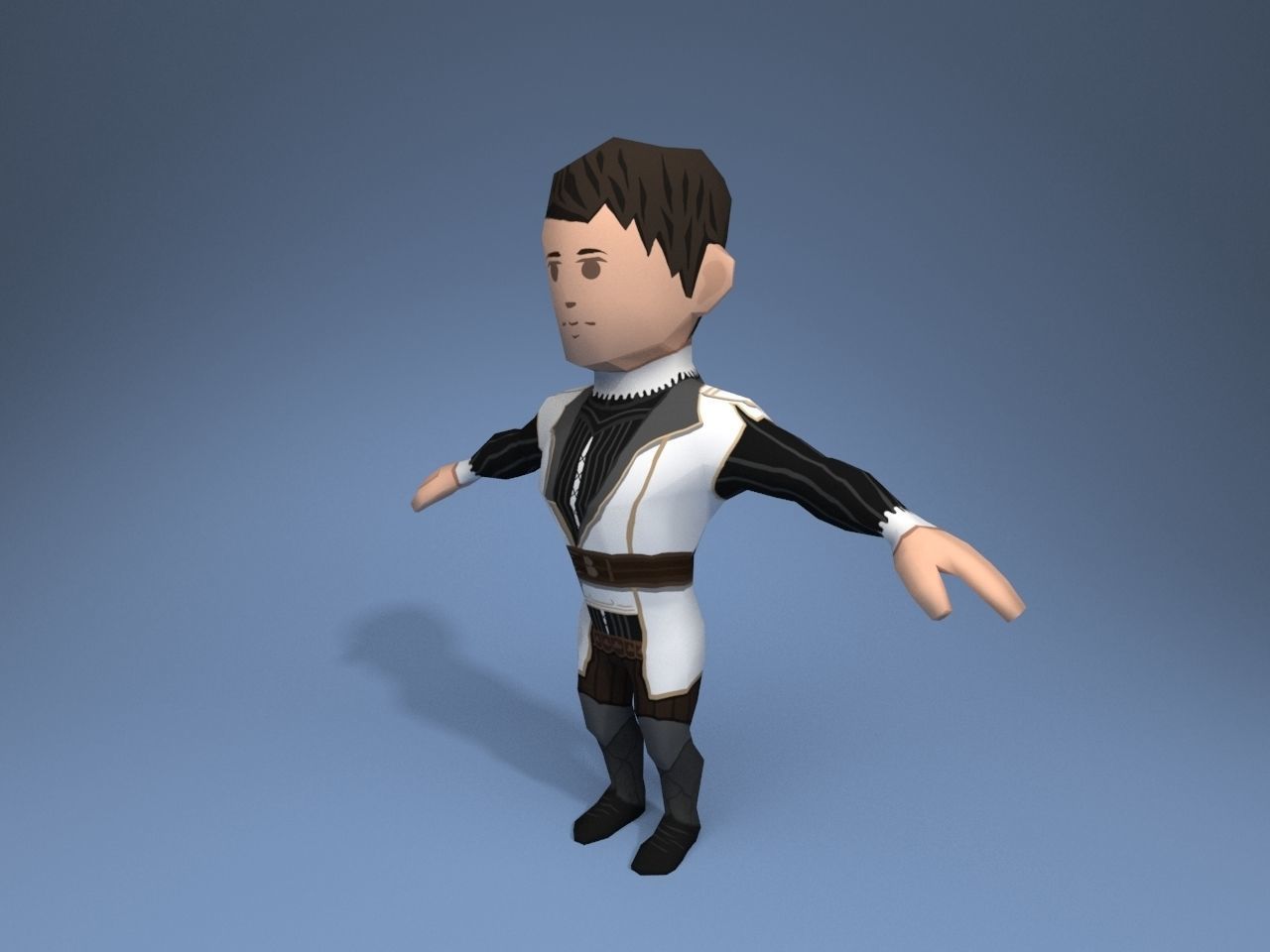 Medieval character archduke 3 Low-poly 3D model_2