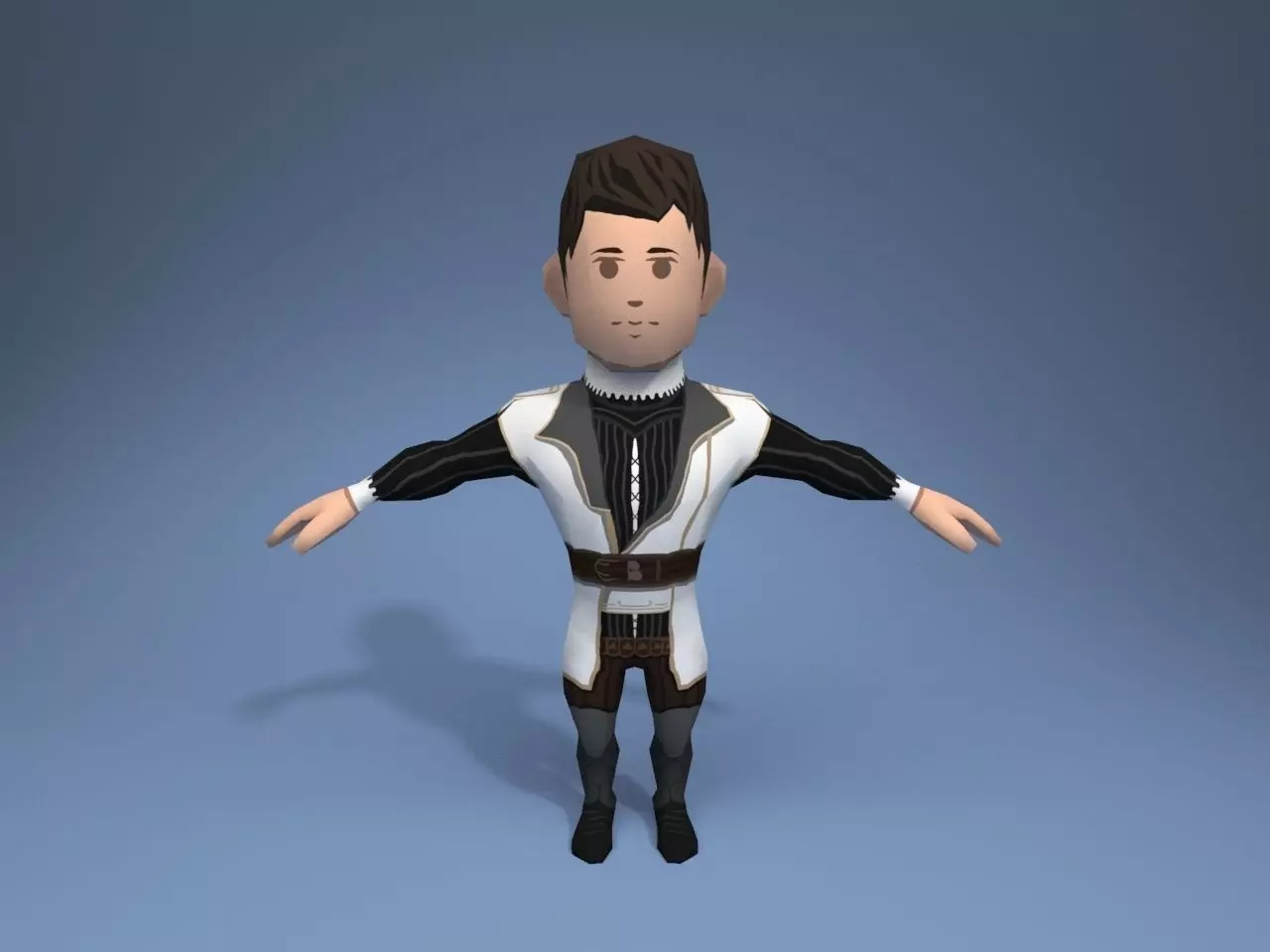 Medieval character archduke 3 Low-poly 3D model_0
