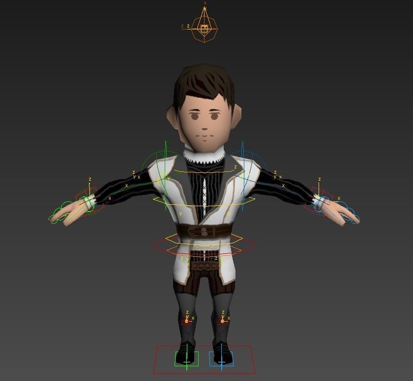 Medieval character archduke 3 Low-poly 3D model_15
