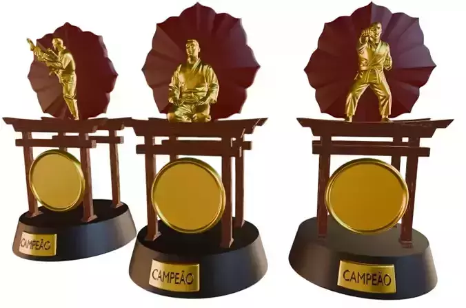 3D Karate Trophy Kit  Print the Win