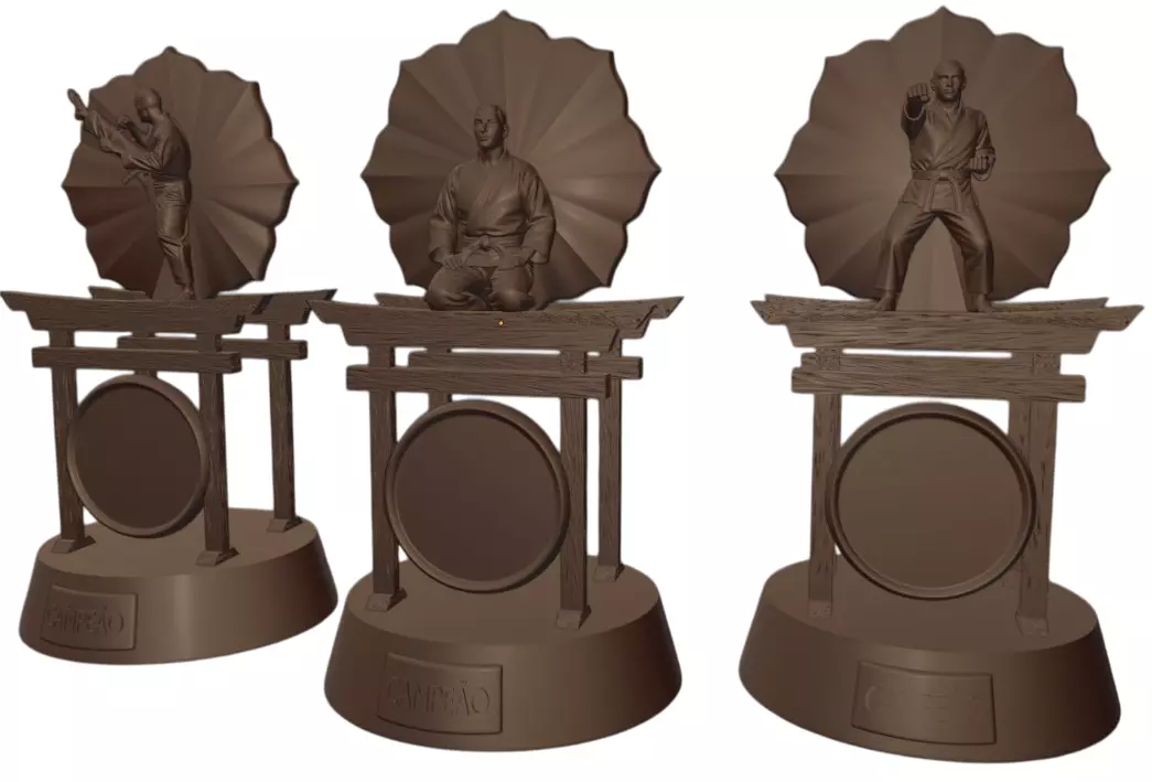 3D Karate Trophy Kit  Print the Win 3D print model_1