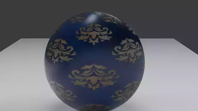 material Blue Medieval Fabric