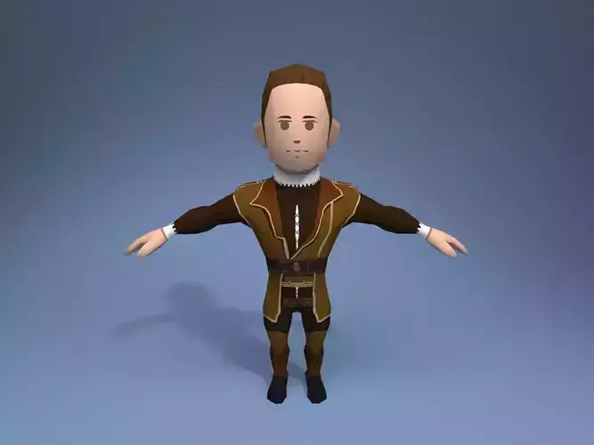 Medieval character archduke 4 Low-poly 3D model