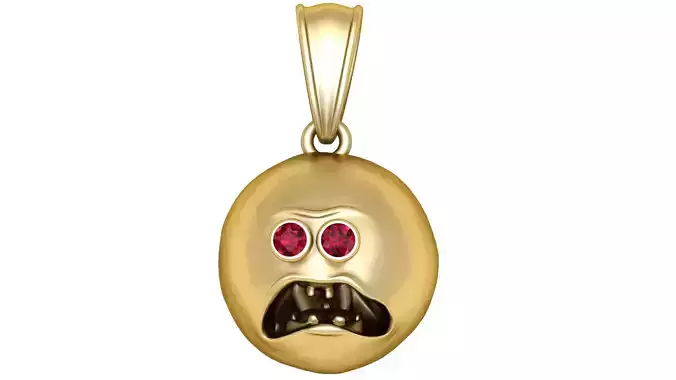 Funny Face Gold Pendant