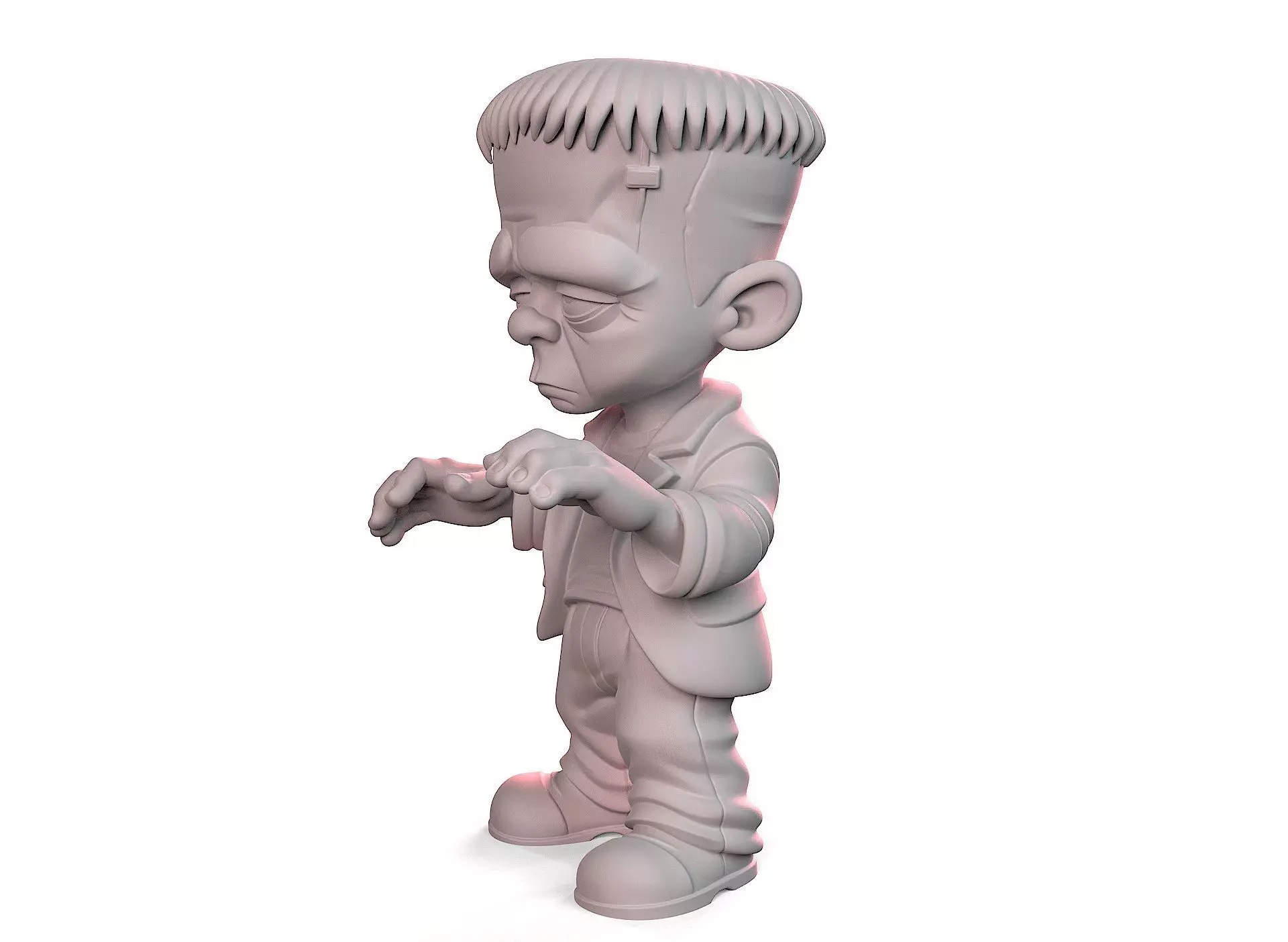 Cartoon Frankenstein 3D print model_2