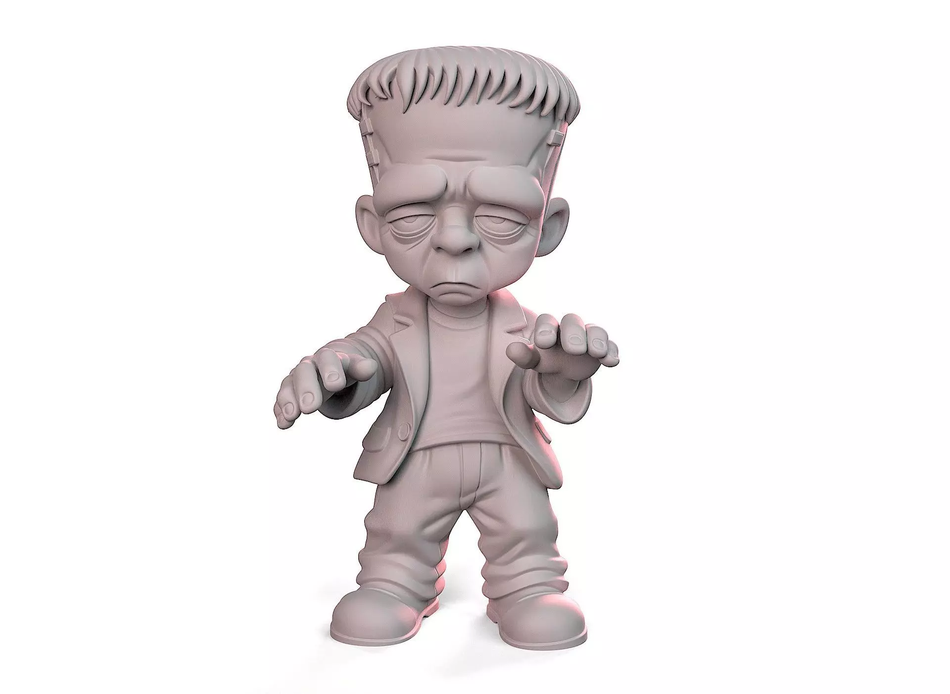 Cartoon Frankenstein 3D print model_1