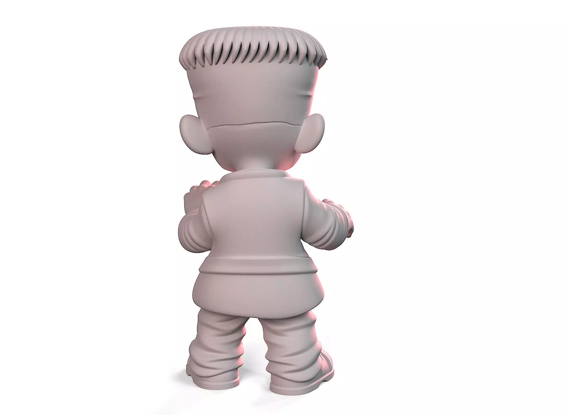 Cartoon Frankenstein 3D print model_3