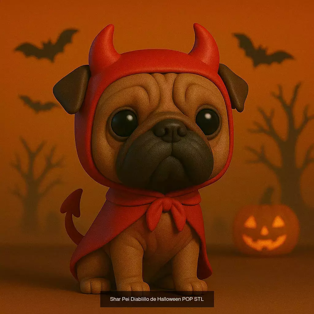 Mascotas de Halloween Terror en Estilo POP 3D Model Collection_17