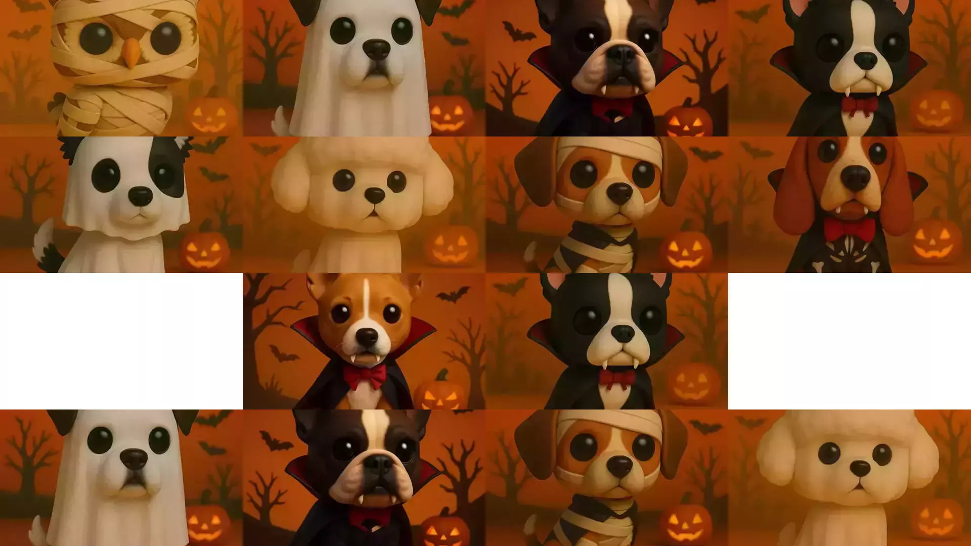 Mascotas de Halloween Terror en Estilo POP 3D Model Collection_7