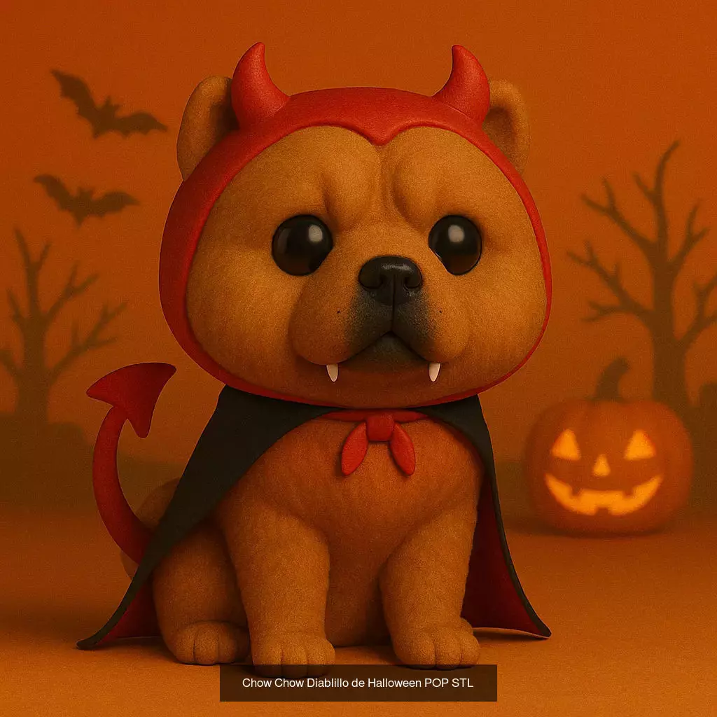 Mascotas de Halloween Terror en Estilo POP 3D Model Collection_69