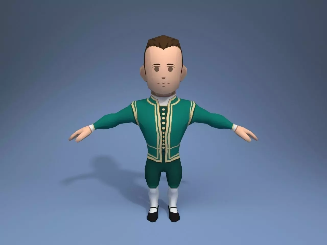Medieval character duke 3 Low-poly 3D model_0