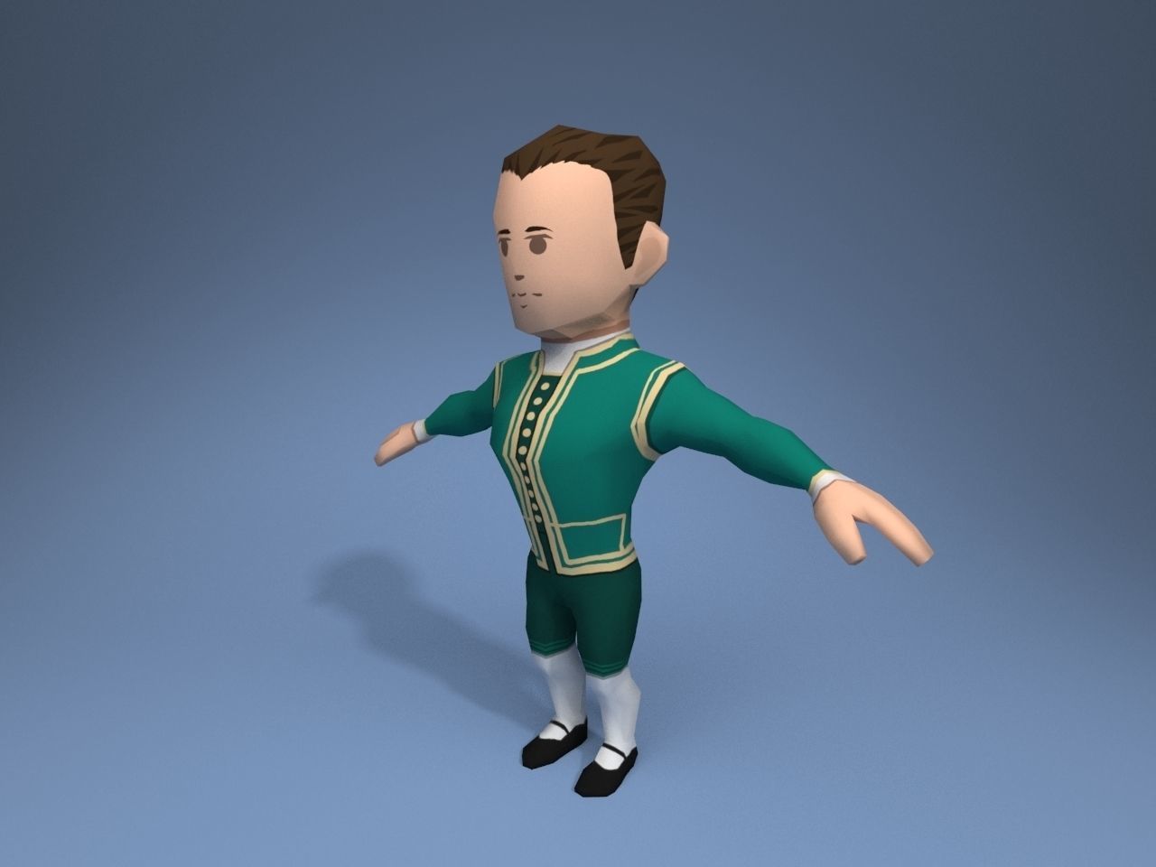 Medieval character duke 3 Low-poly 3D model_2