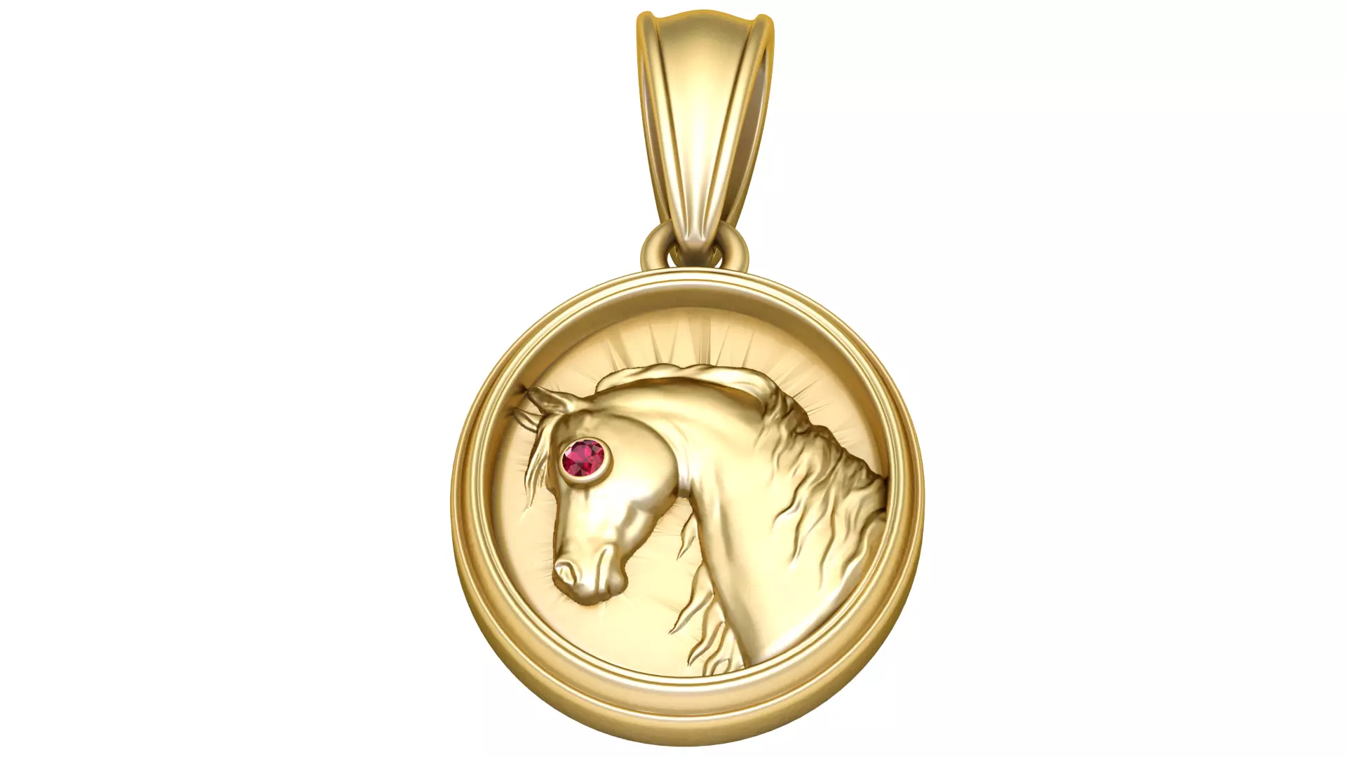 Horse Head Pendant 3D print model