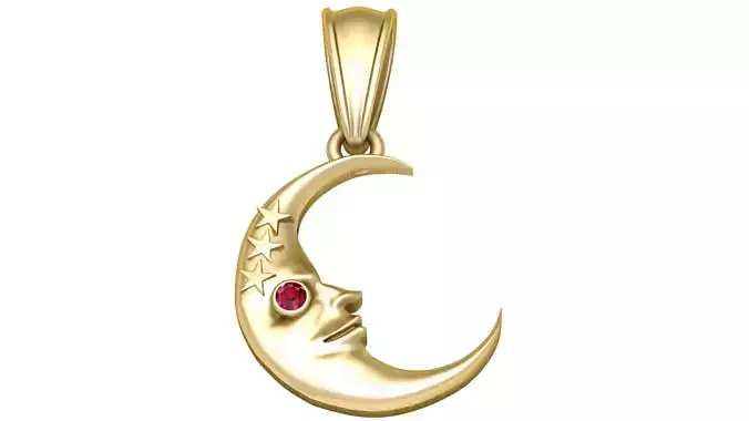 Moon Face Pendant