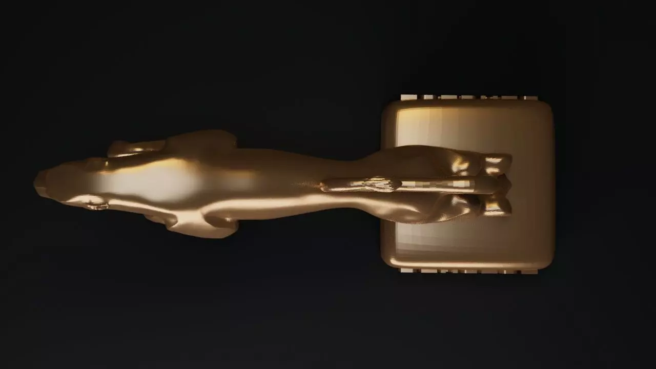 Peugeot sculpture jaguar 3D print model_8