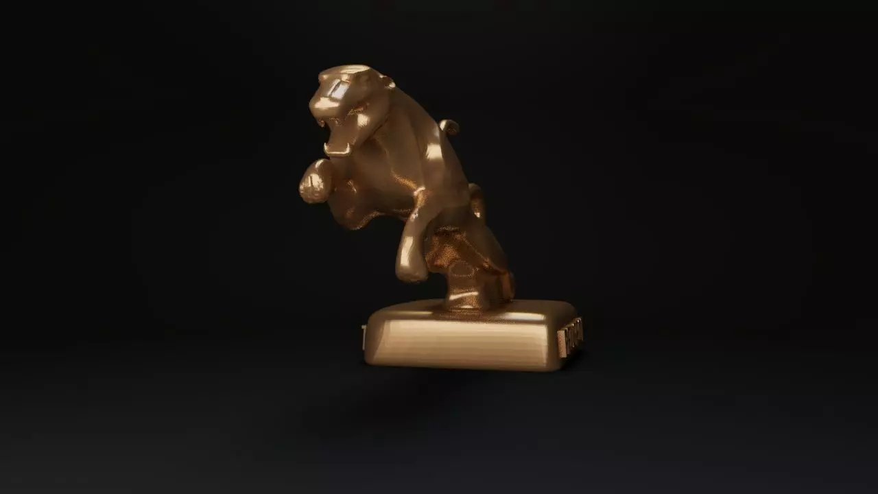 Peugeot sculpture jaguar 3D print model_1