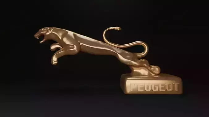 Peugeot sculpture jaguar