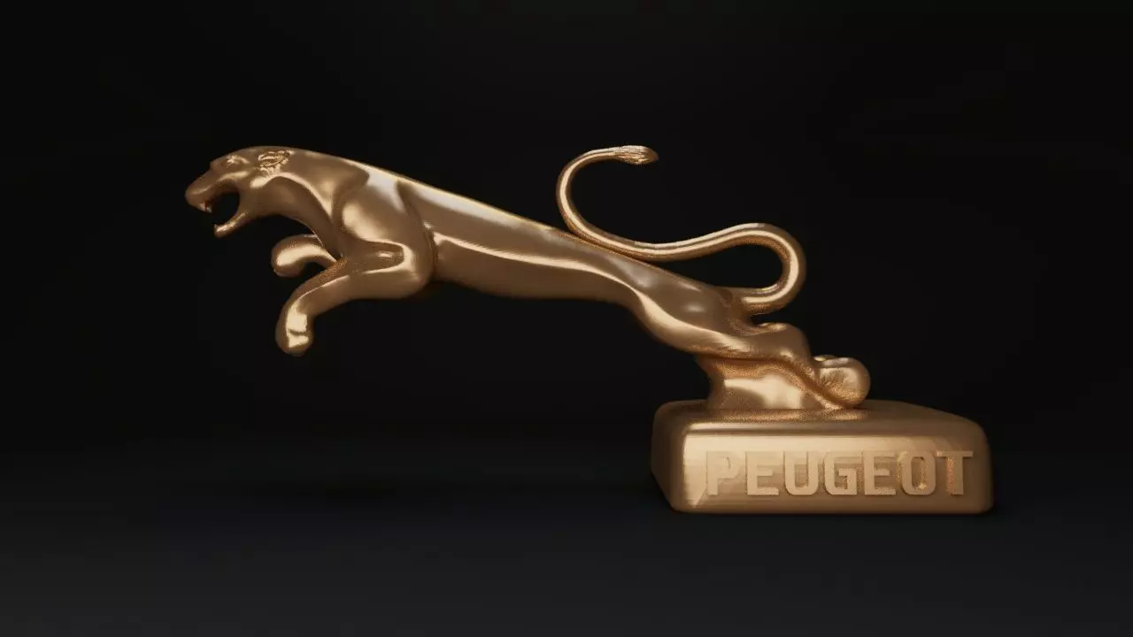 Peugeot sculpture jaguar 3D print model_0