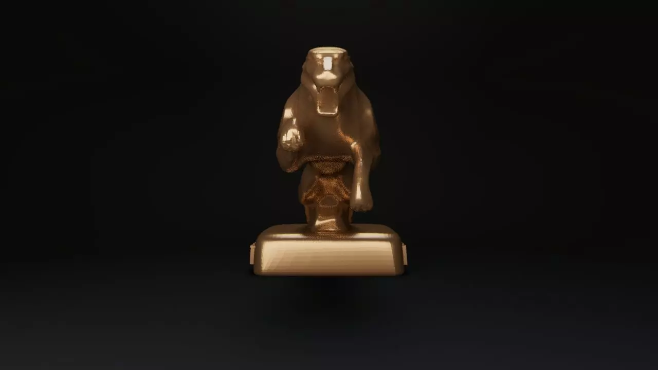 Peugeot sculpture jaguar 3D print model_2