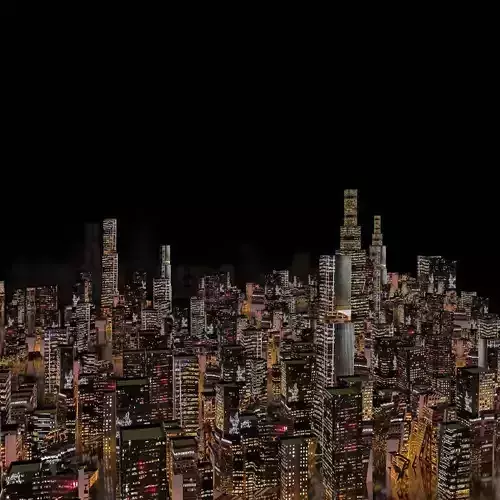 City scene at night cityscape