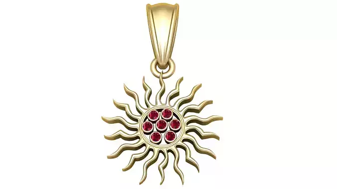 Gold Sunburst Pendant