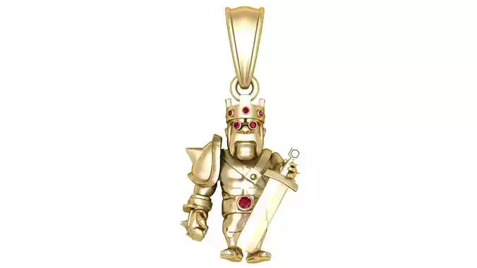 Gold King Warrior Pendant