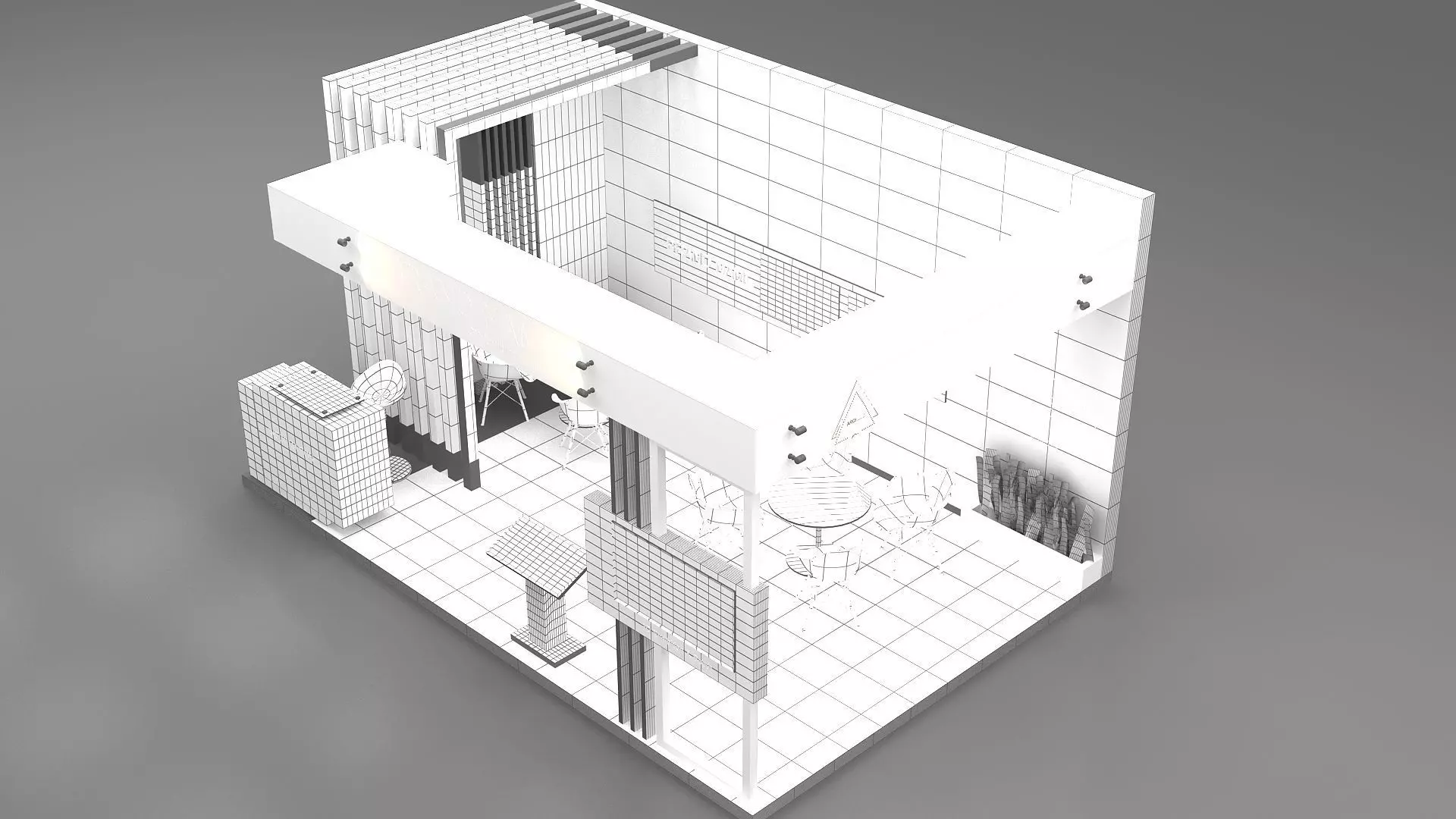 3d Stall exhibition 3D model_11