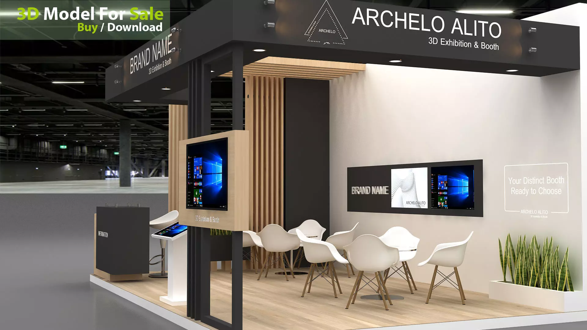 3d Stall exhibition 3D model_2