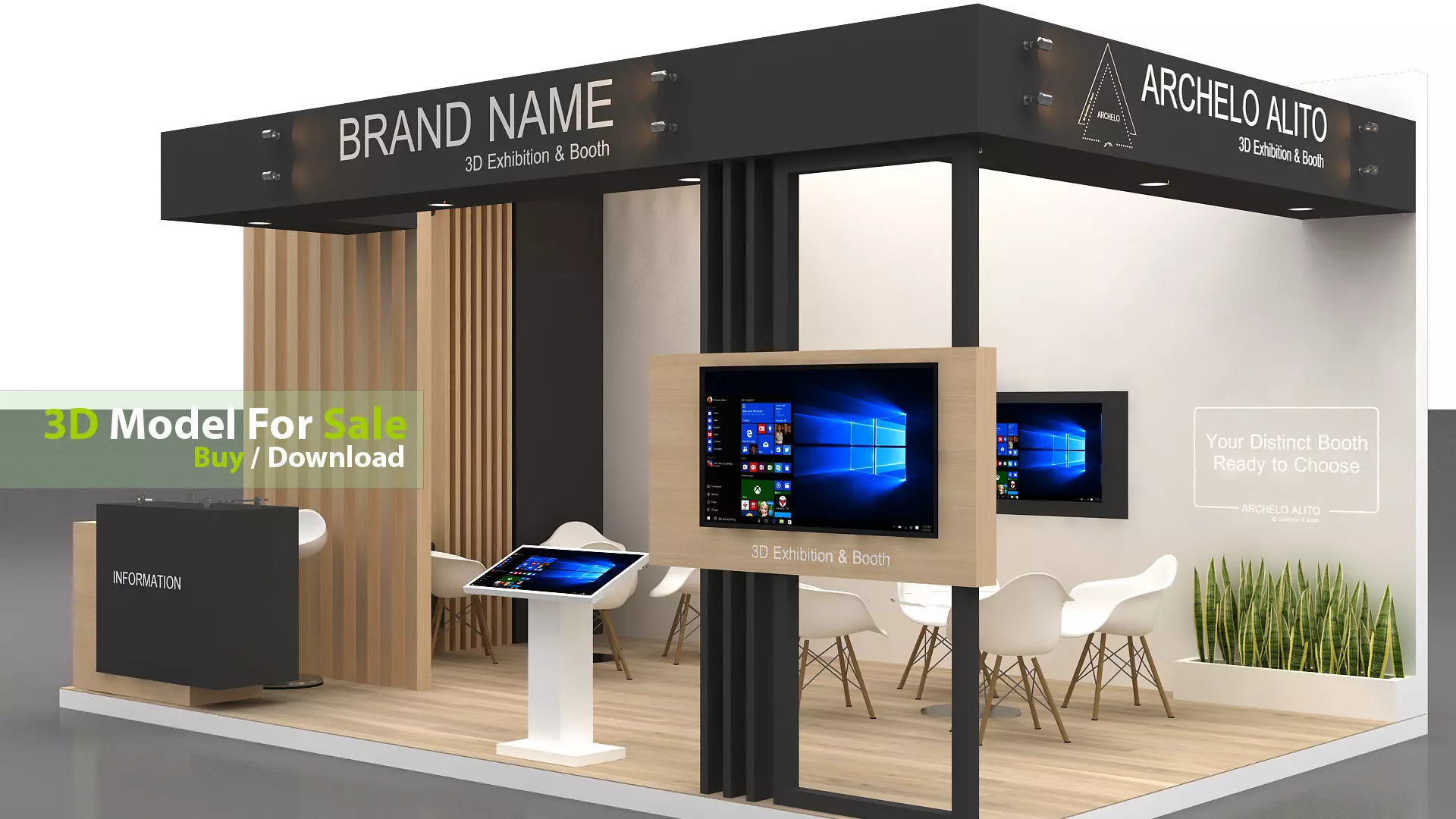 3d Stall exhibition 3D model_8