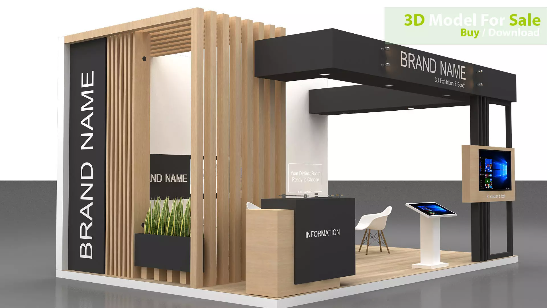 3d Stall exhibition 3D model_9